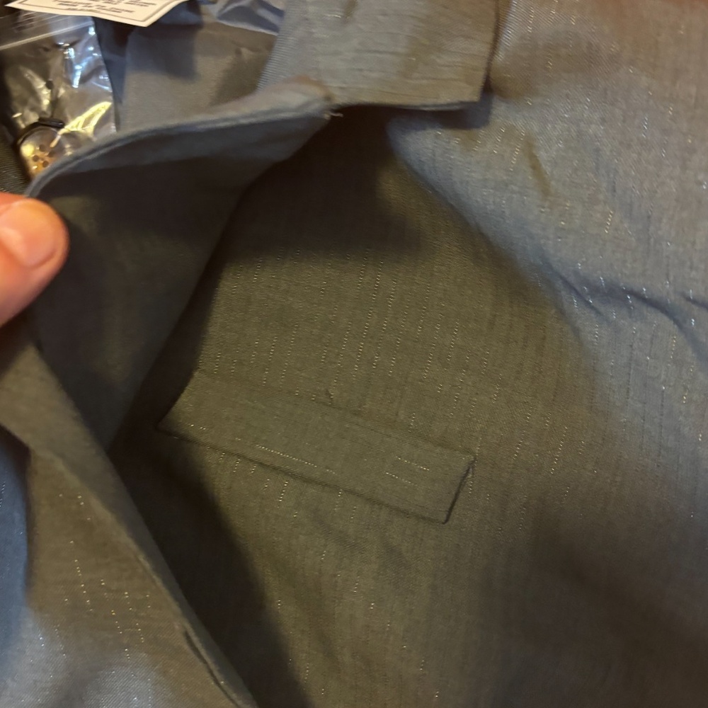 Sans Souci charcoal gray criss-cross ribbons cropped blazer NWT - Picture 8 of 12